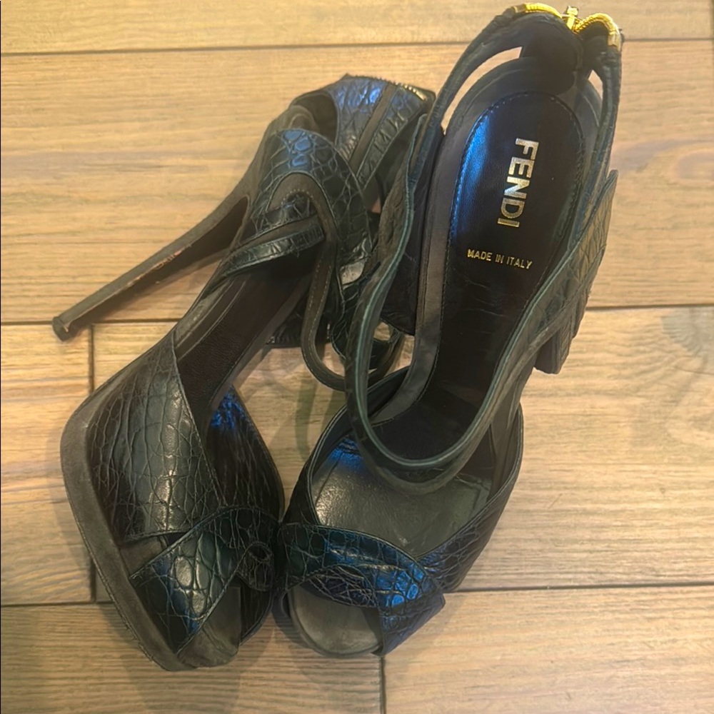 Fendi Black Heels Elegant Design